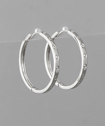 Hinged Silver Hoops
