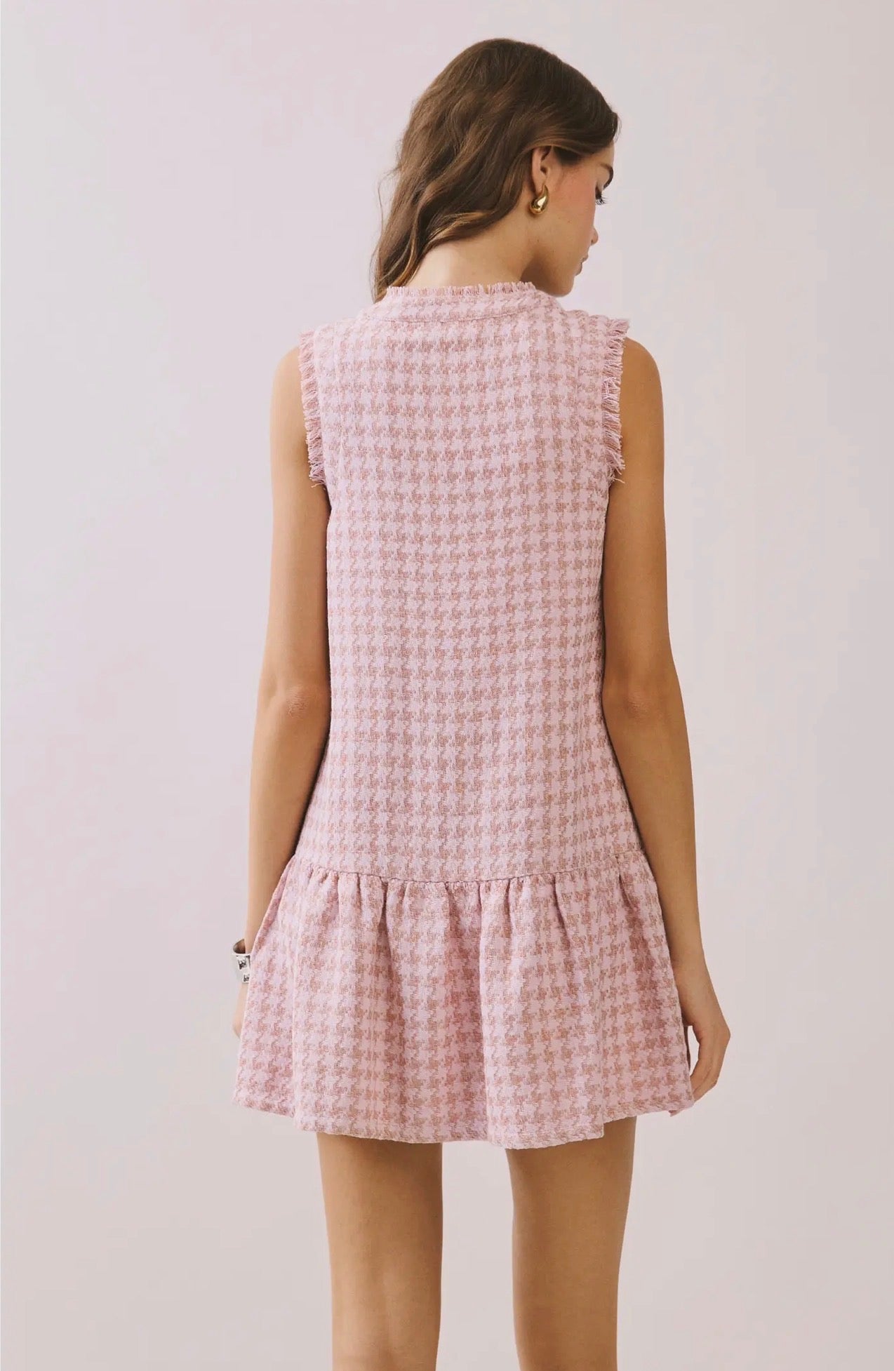 Gracelyn Houndstooth Mini Dress