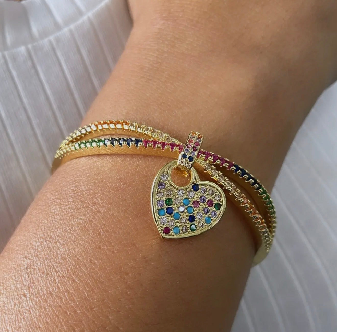 Tilda Heart Charm Bracelet
