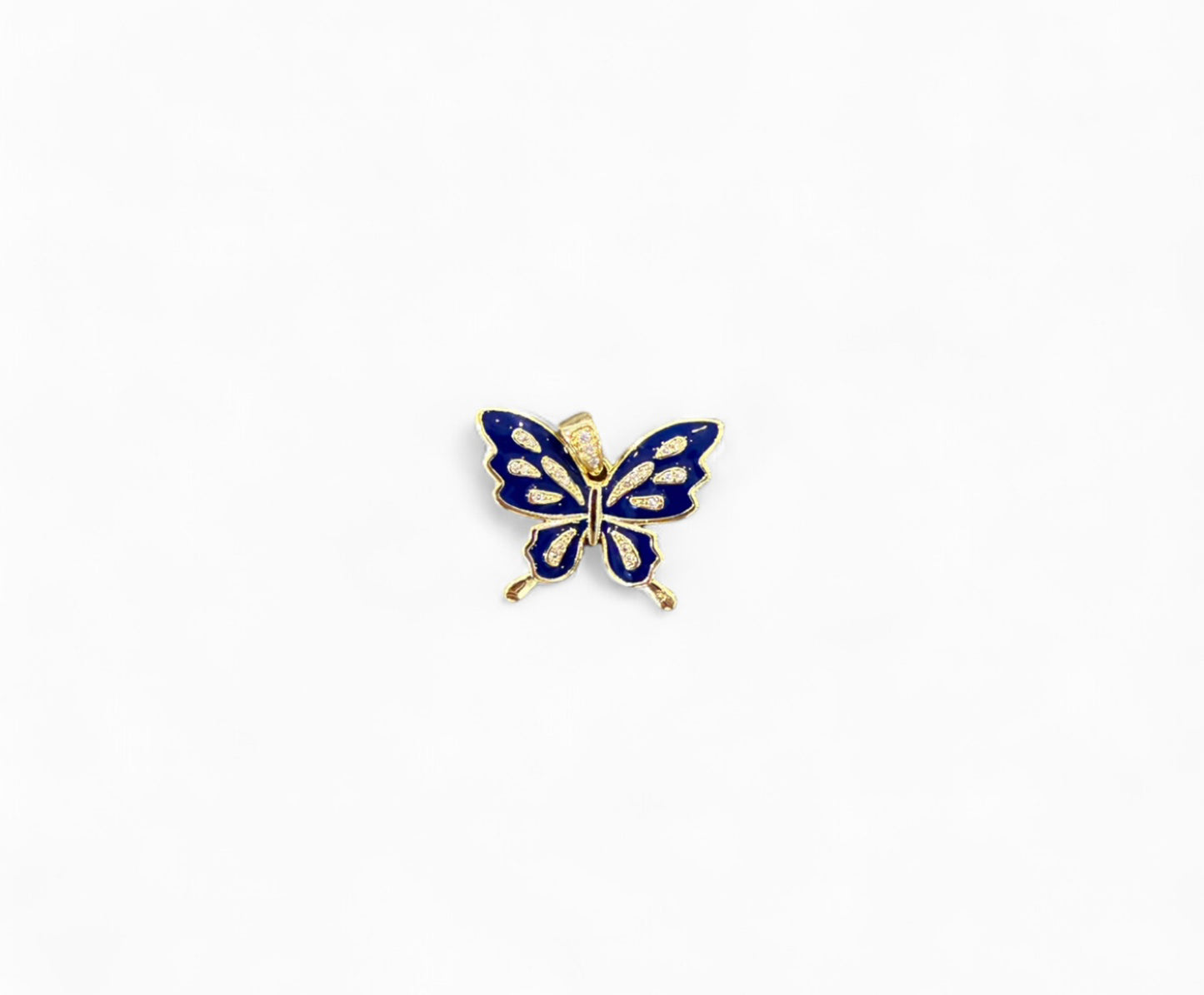 Navy Butterfly Charm