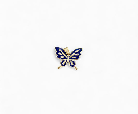 Navy Butterfly Charm