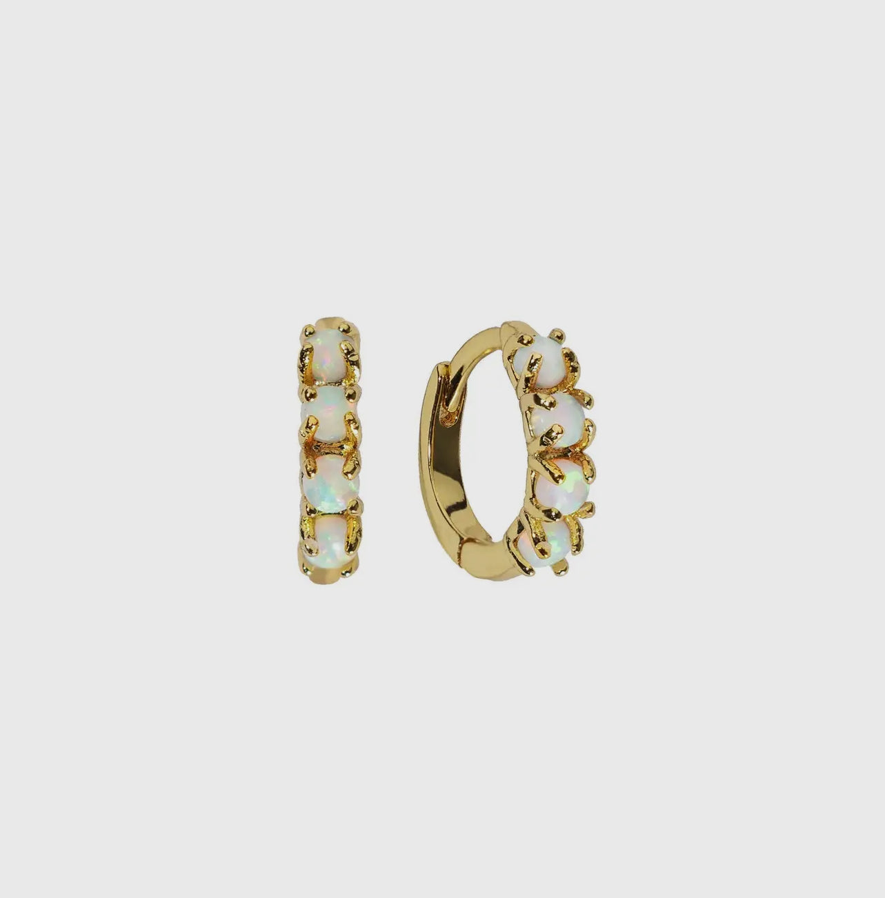 Ophelia Opal Huggie Earrings