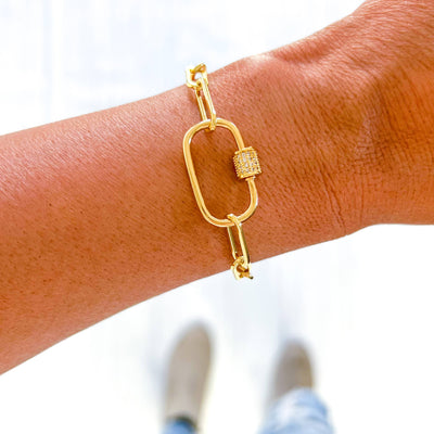 Gold Paperclip Bracelet