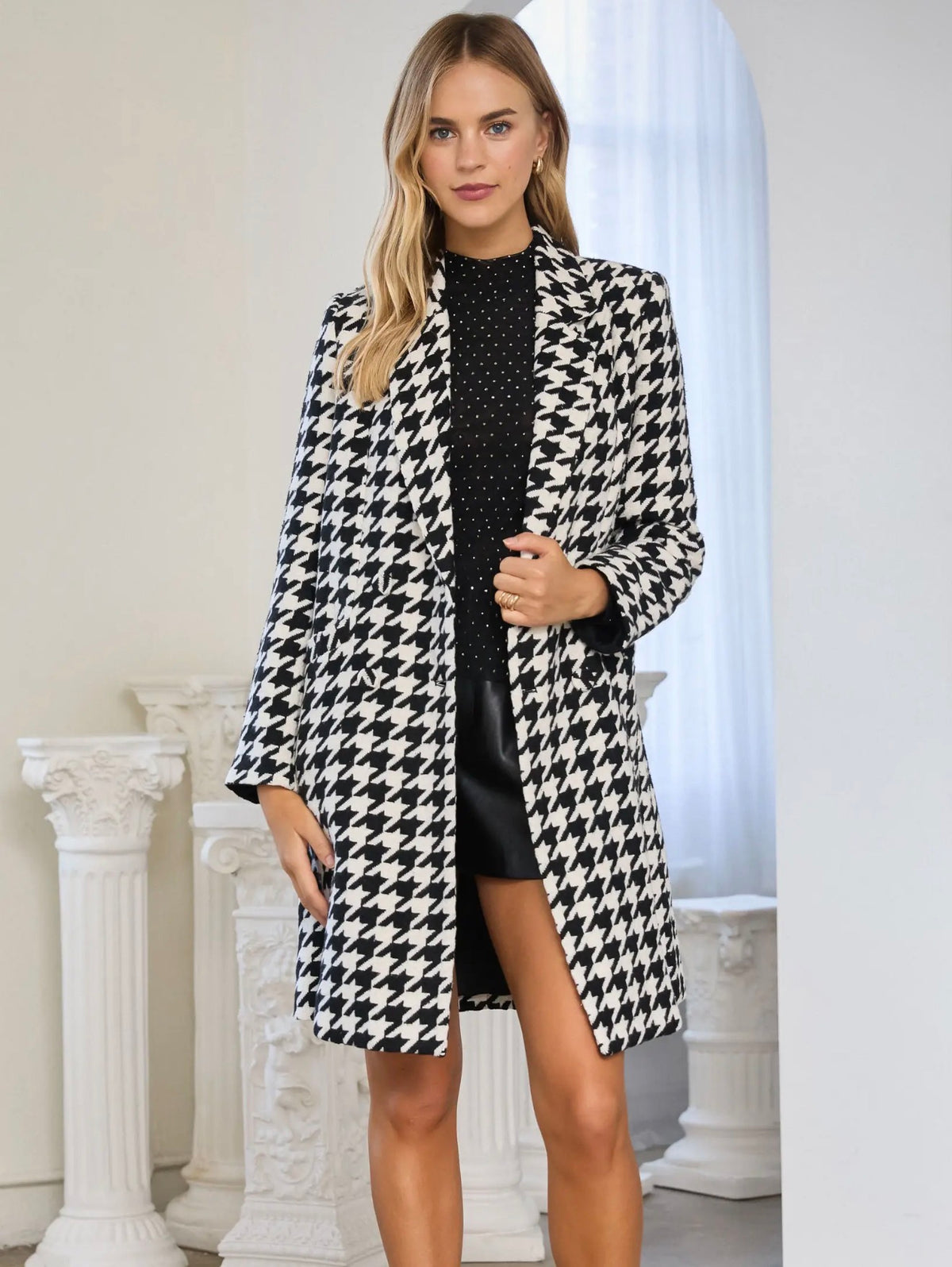Corie Houndstooth Coat