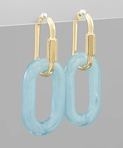 Carabiner & Oval Earrings