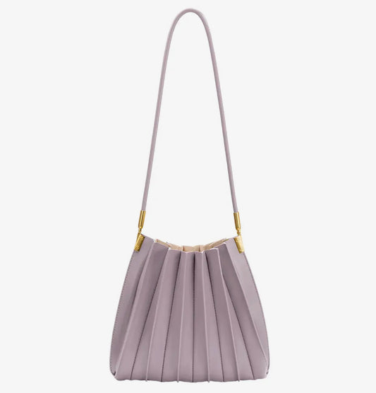 Carrie Pleated Vegan Shoulder Bag