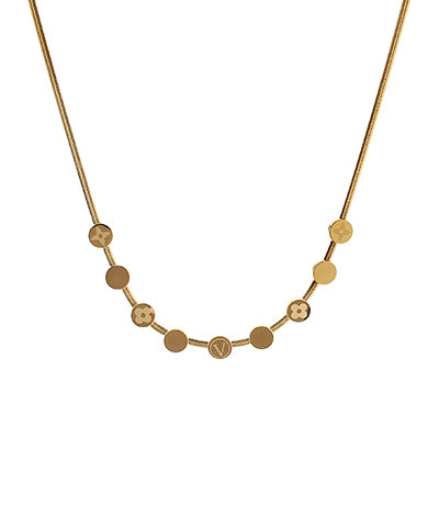 Disk Clover Chain Necklace