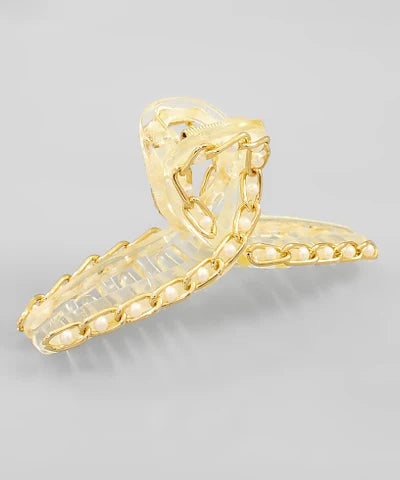 Cindy Chain & Pearl Claw Clip