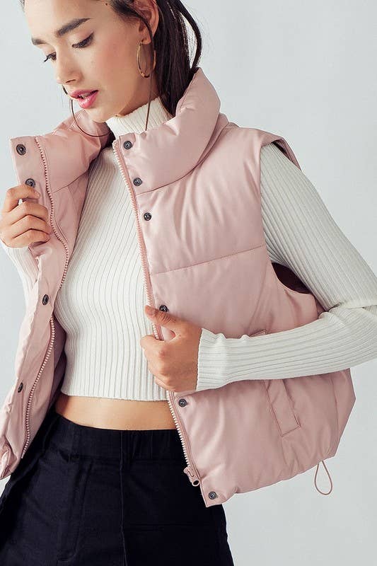 Cropped Puffer Vest