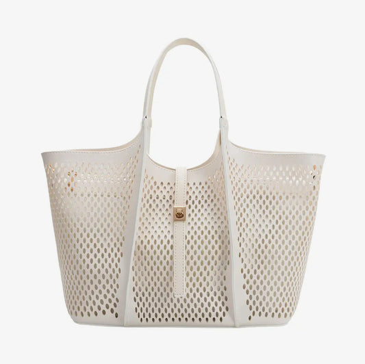 Malia Ivory Tote Bag