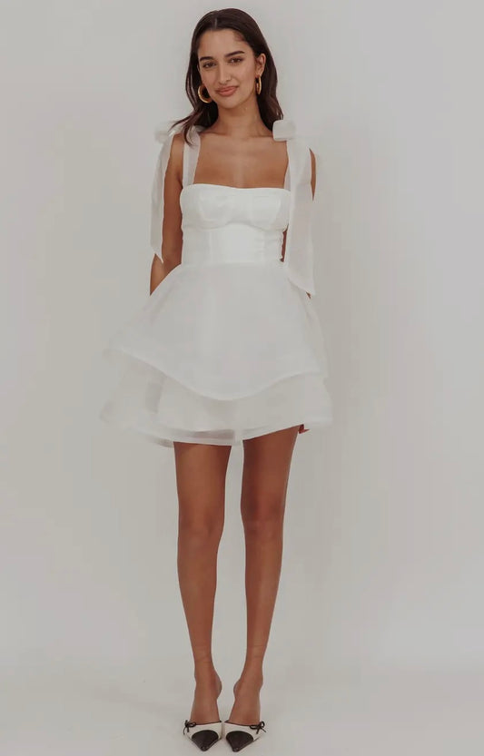 Square Neck Organza Dress