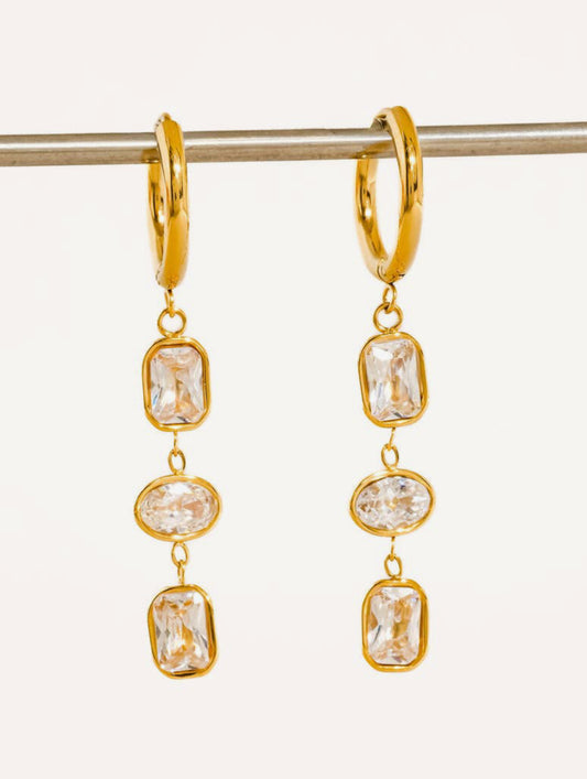 Sunniva Triple Drop Earrings
