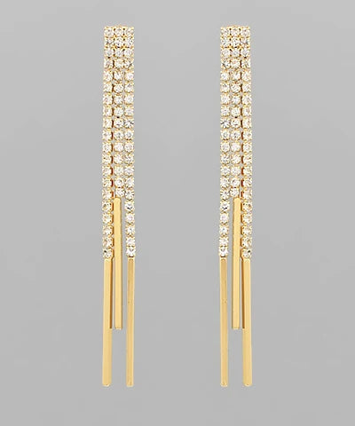 Minnie Rhinstone Drop Earrings