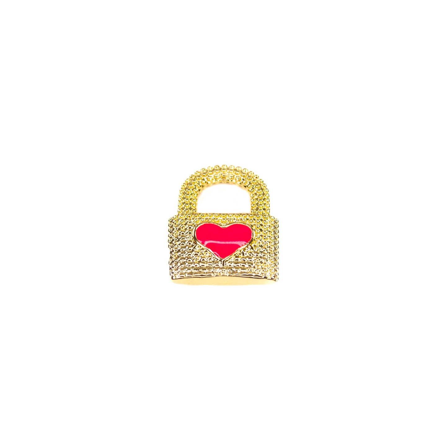 Heart Lock Necklace Bracelet Charms: Neon Yellow