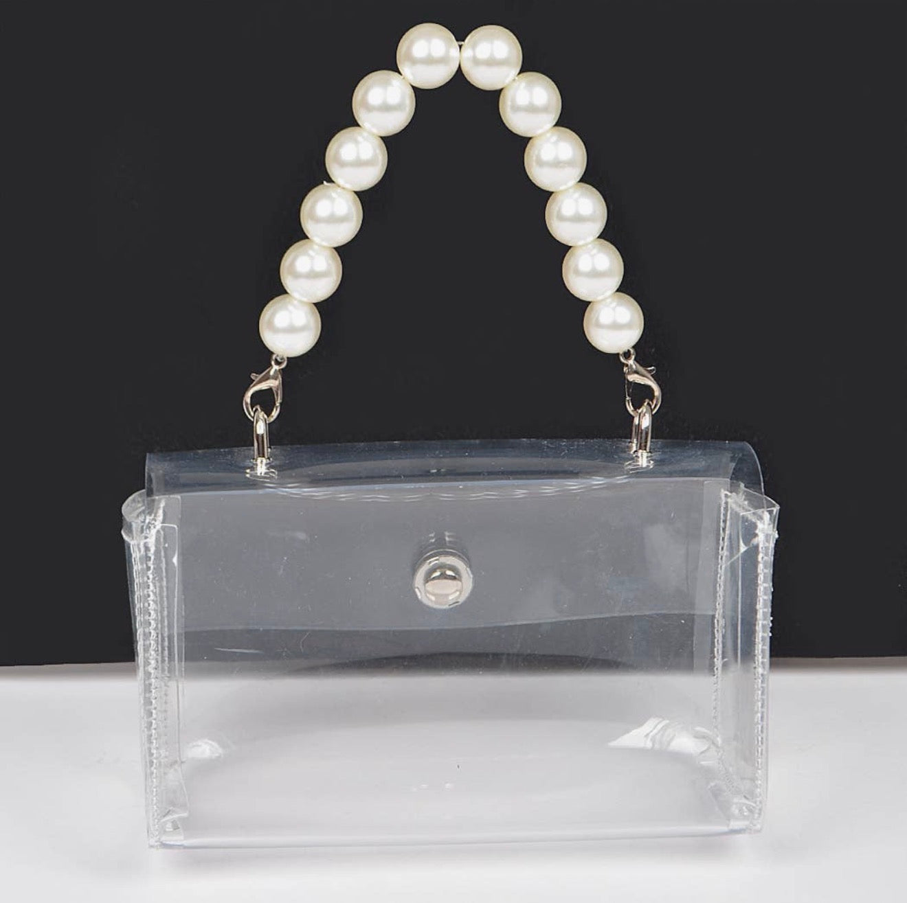 Polly Pearl Clear Purse