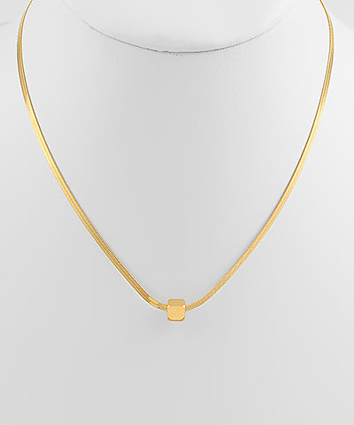 Cubic Pendant Chain Necklace