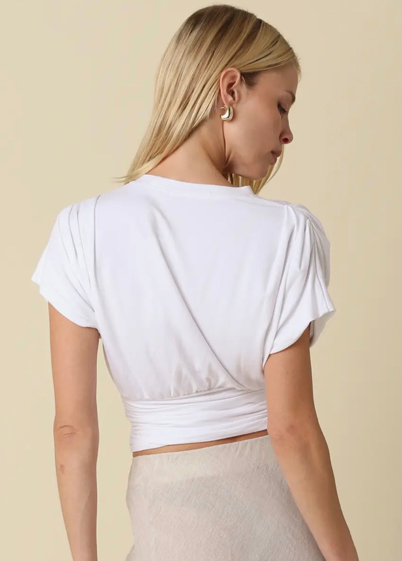 Sophie Cinched Ribbed Tee