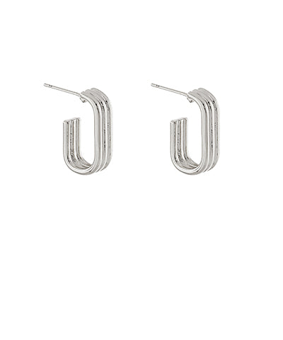 Layered Open Oval Hoops