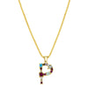 Multi Color Initial Necklace