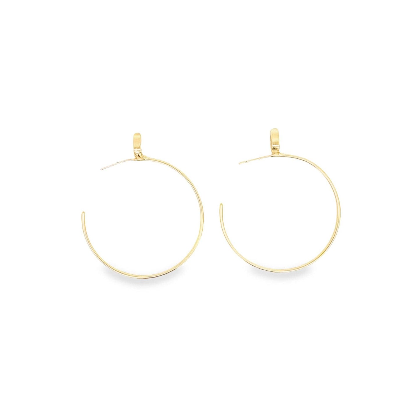 Open Stud Hoop Earrings