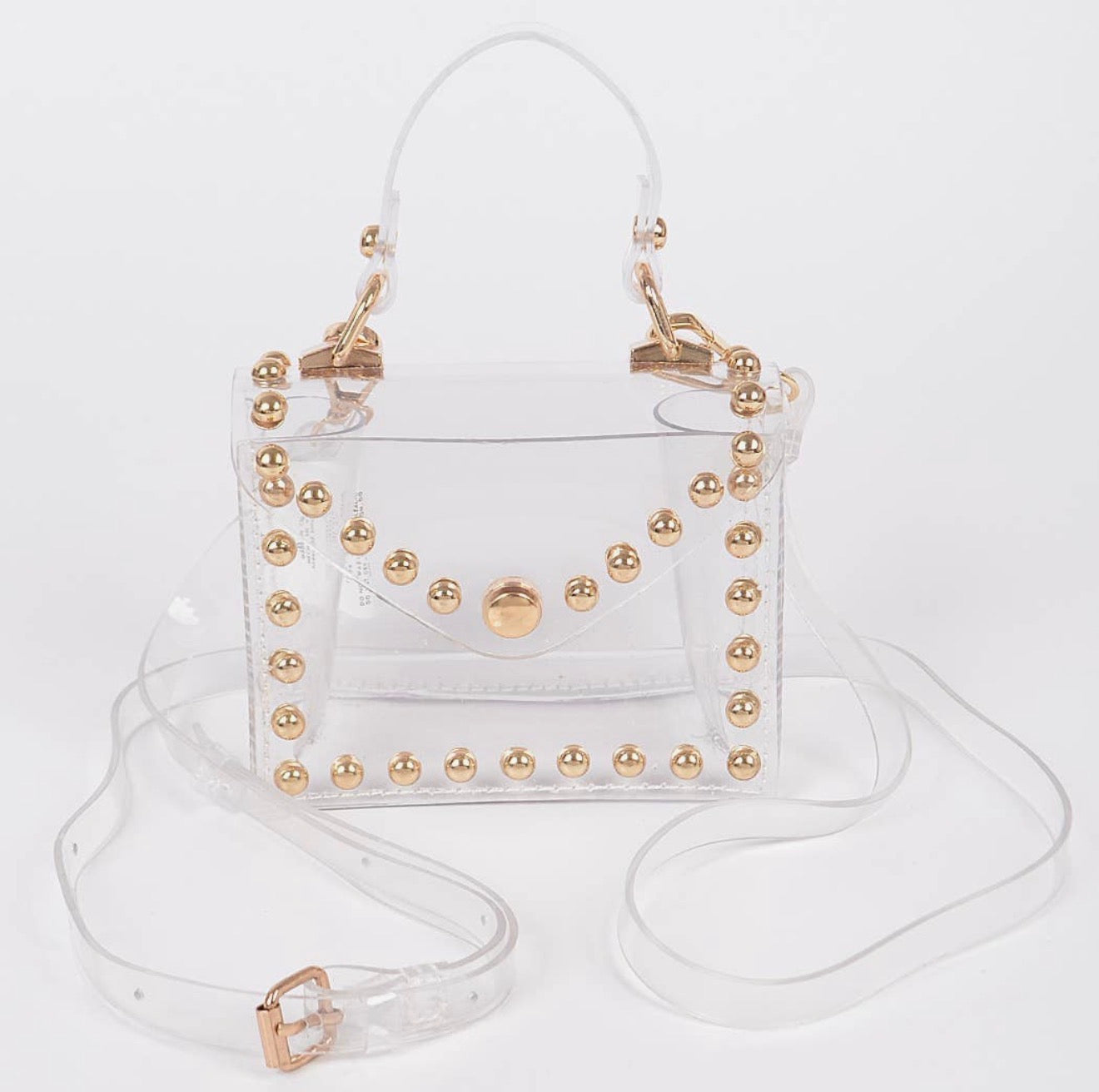 Stella Studded Clear Bag