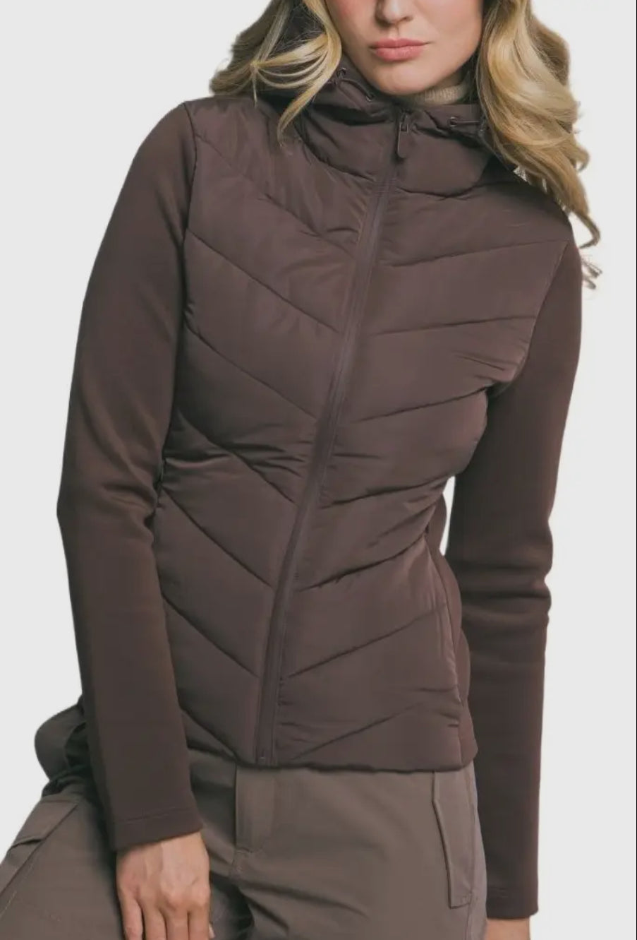 Hooded Scuba Puff Jacket