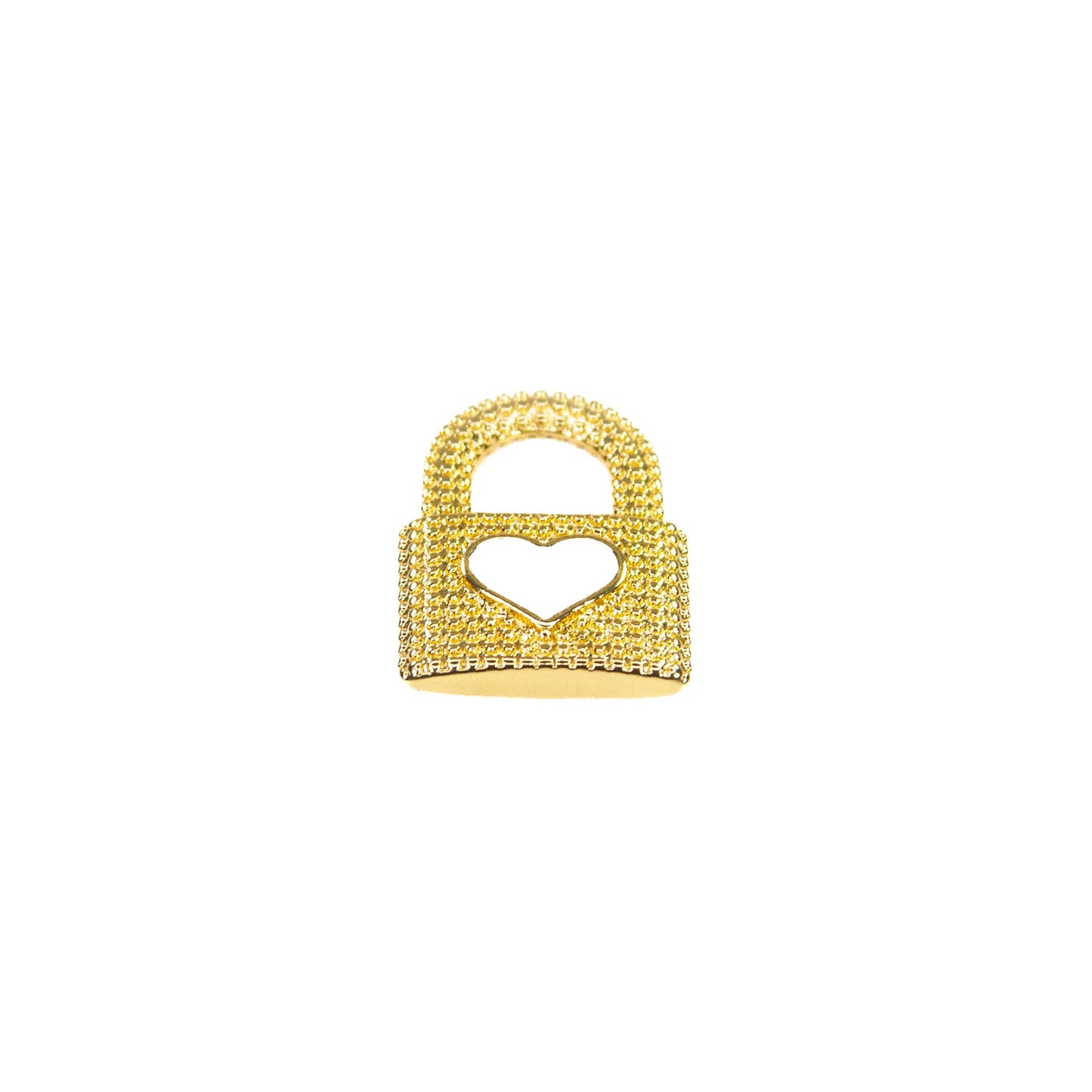 Heart Lock Necklace Bracelet Charms: Neon Yellow