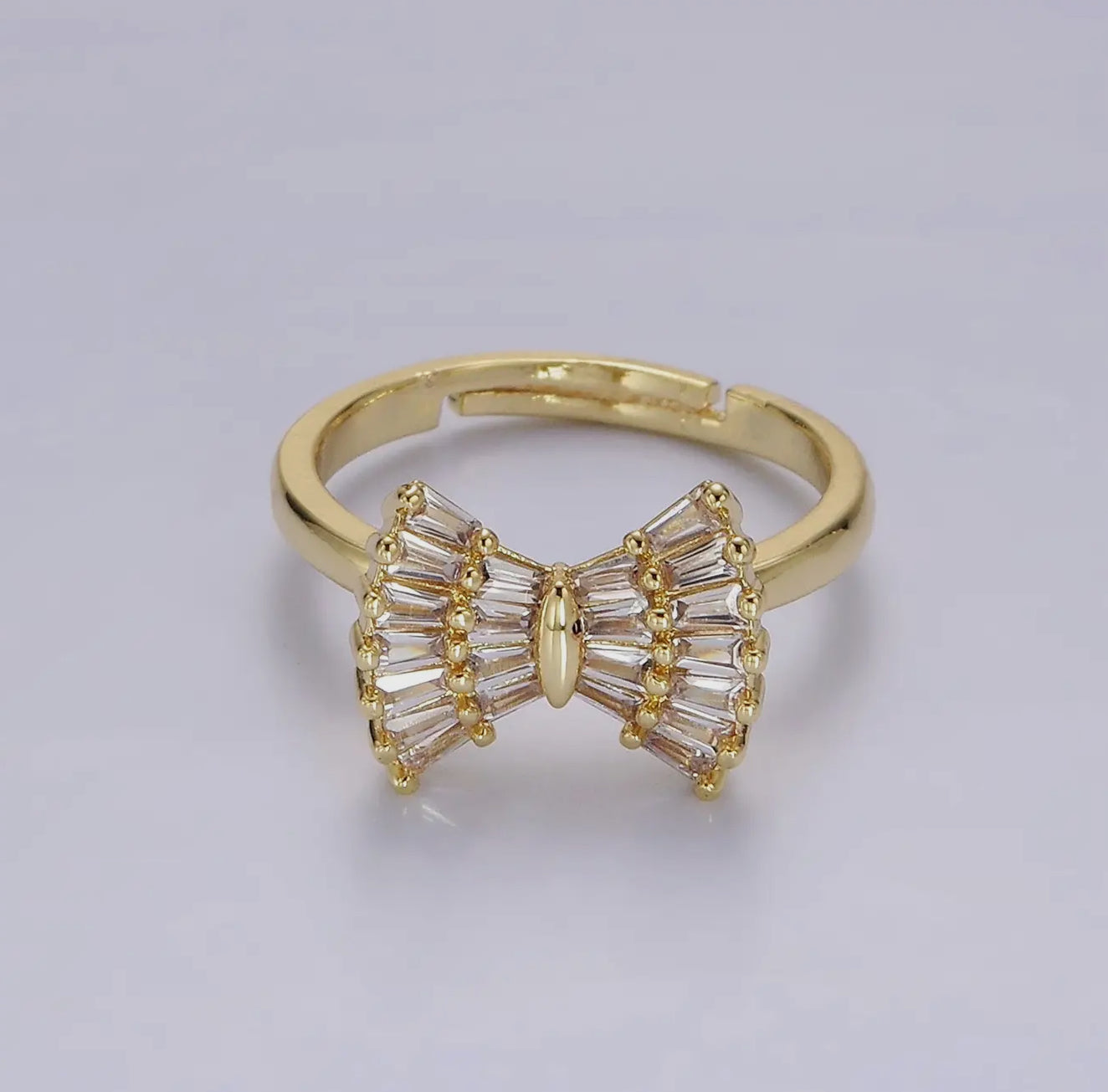 Baguette Bow Ring