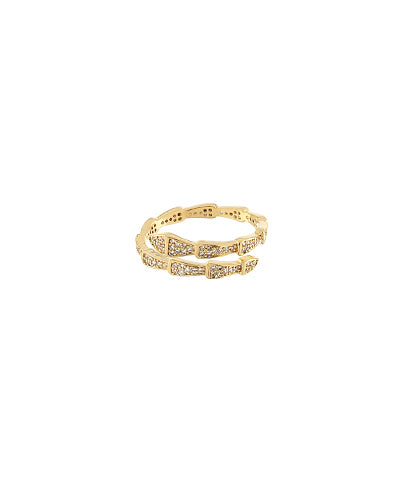 Snake Head Crystal Ring