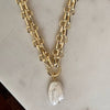 Ovo Pearl Chain Link Necklace