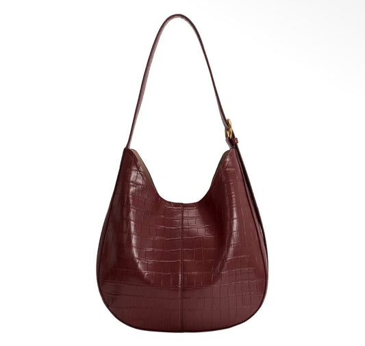 Stefanie Burgundy Shoulder Bag