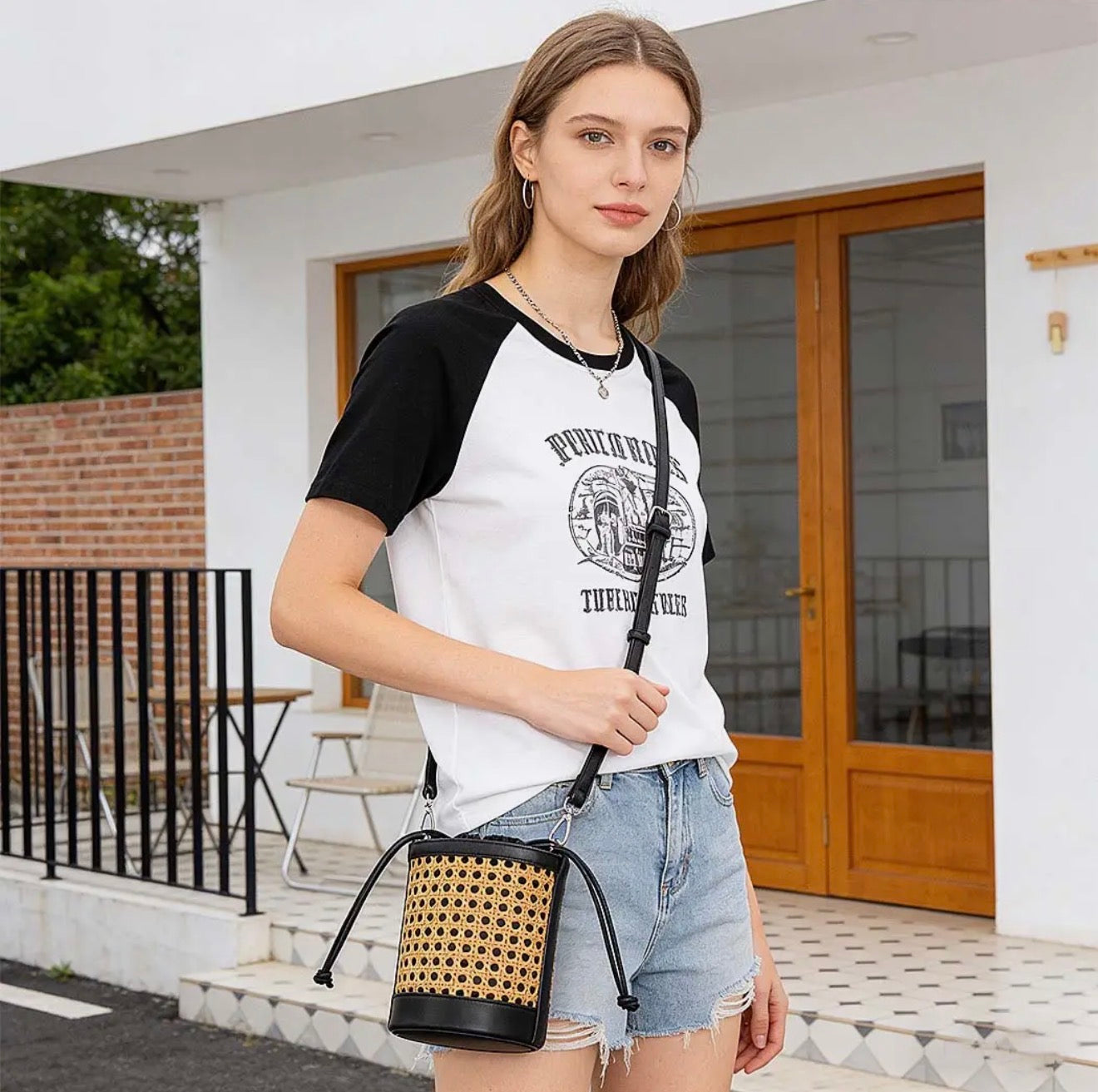 Alina Bamboo Tube Crossbody