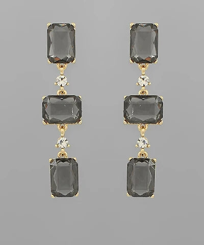 Onyx Stone Drop Earrings