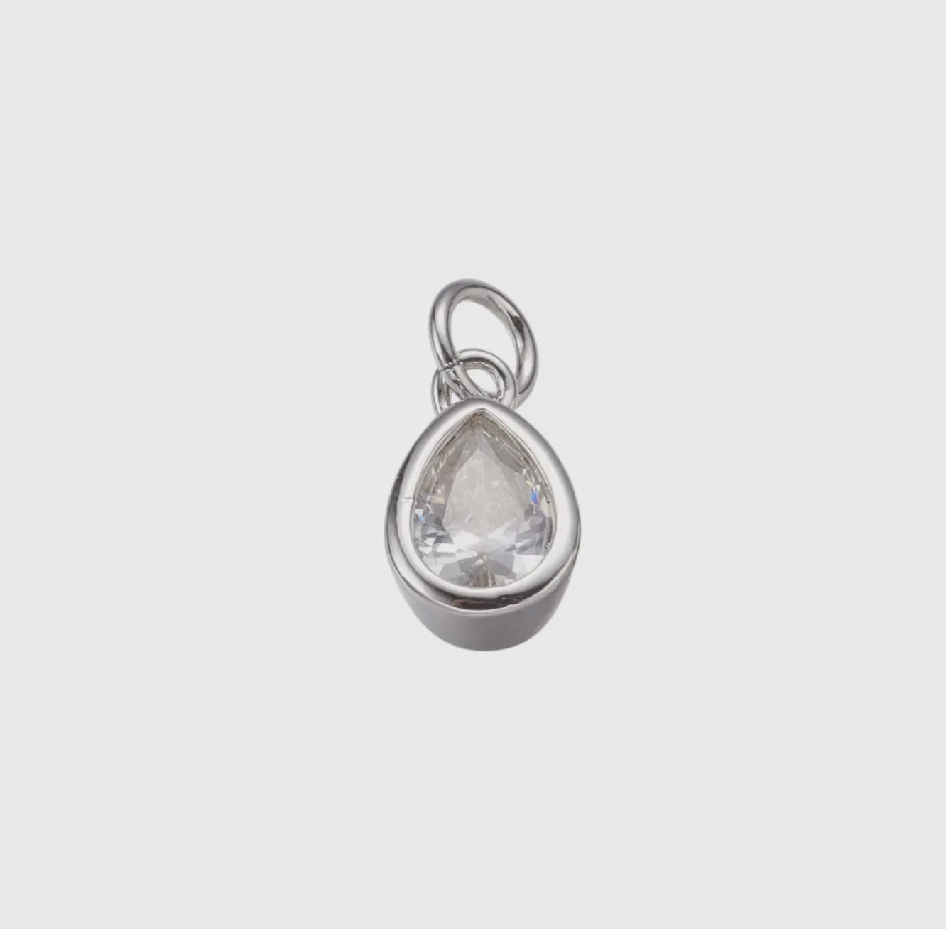 Silver Teardrop Charm