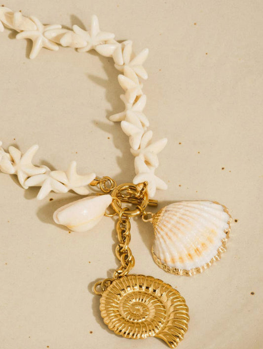Island Boho Shell Charm Necklace