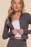 Mock Neck Workout Jacket