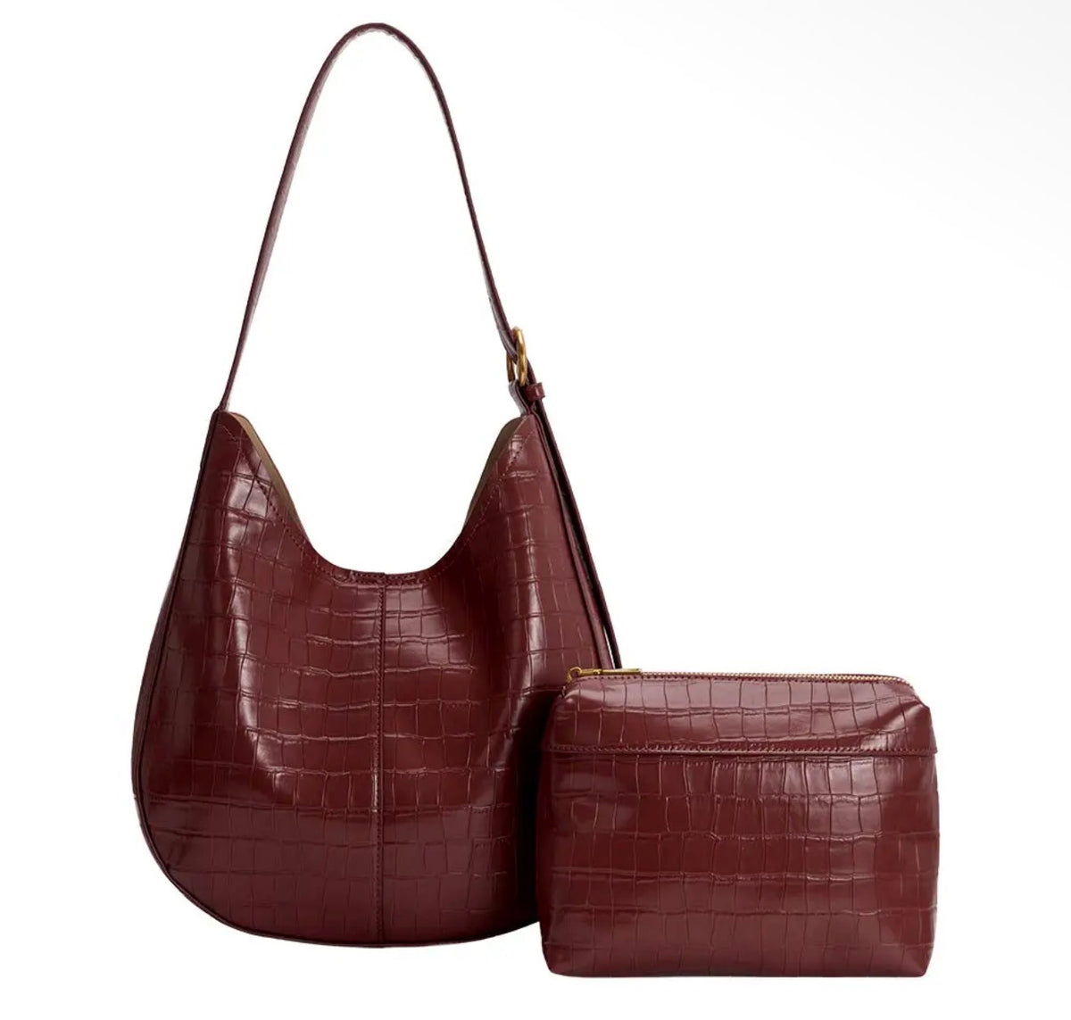 Stefanie Burgundy Shoulder Bag