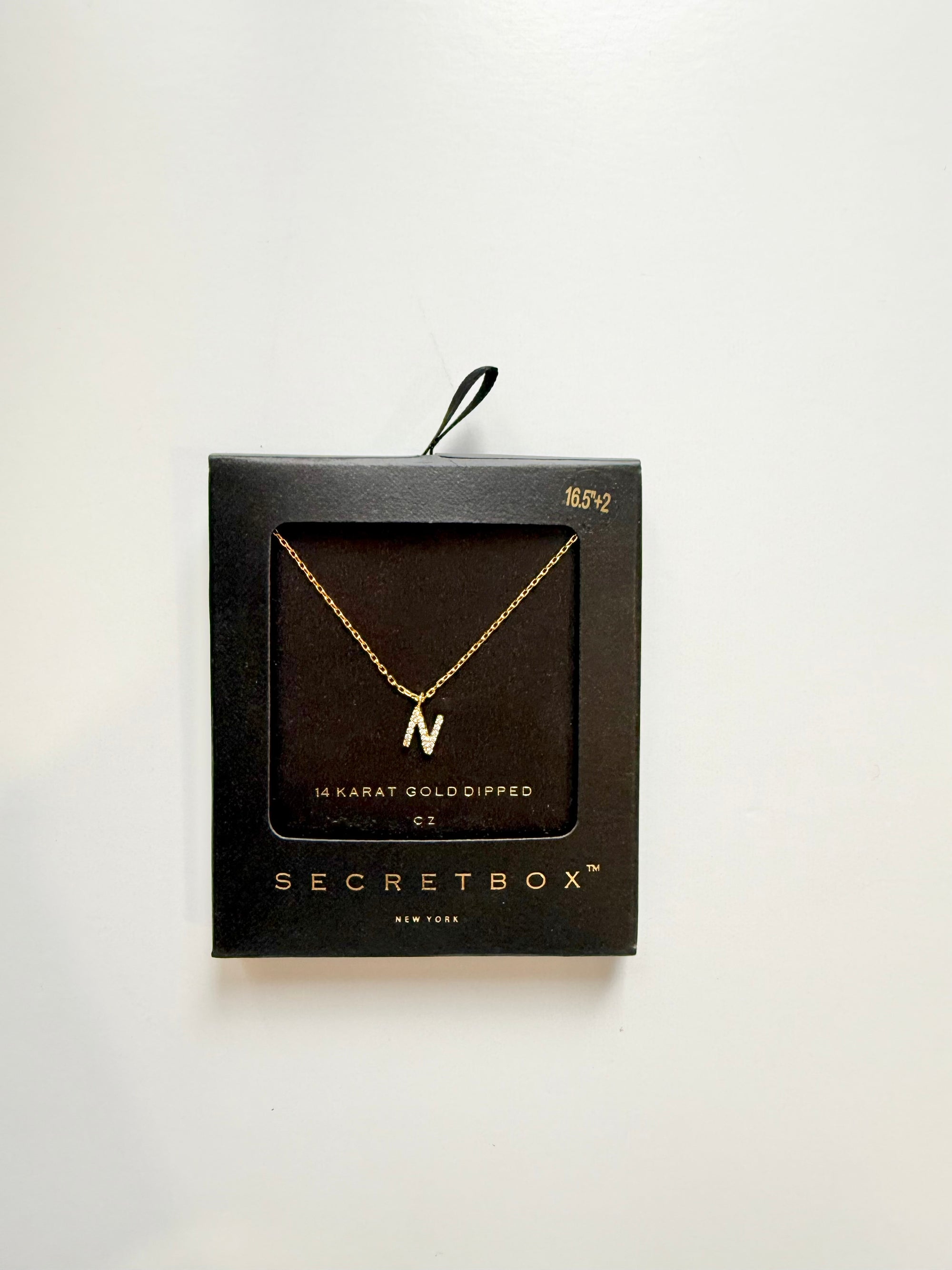 Secretbox Pave Initial Necklace