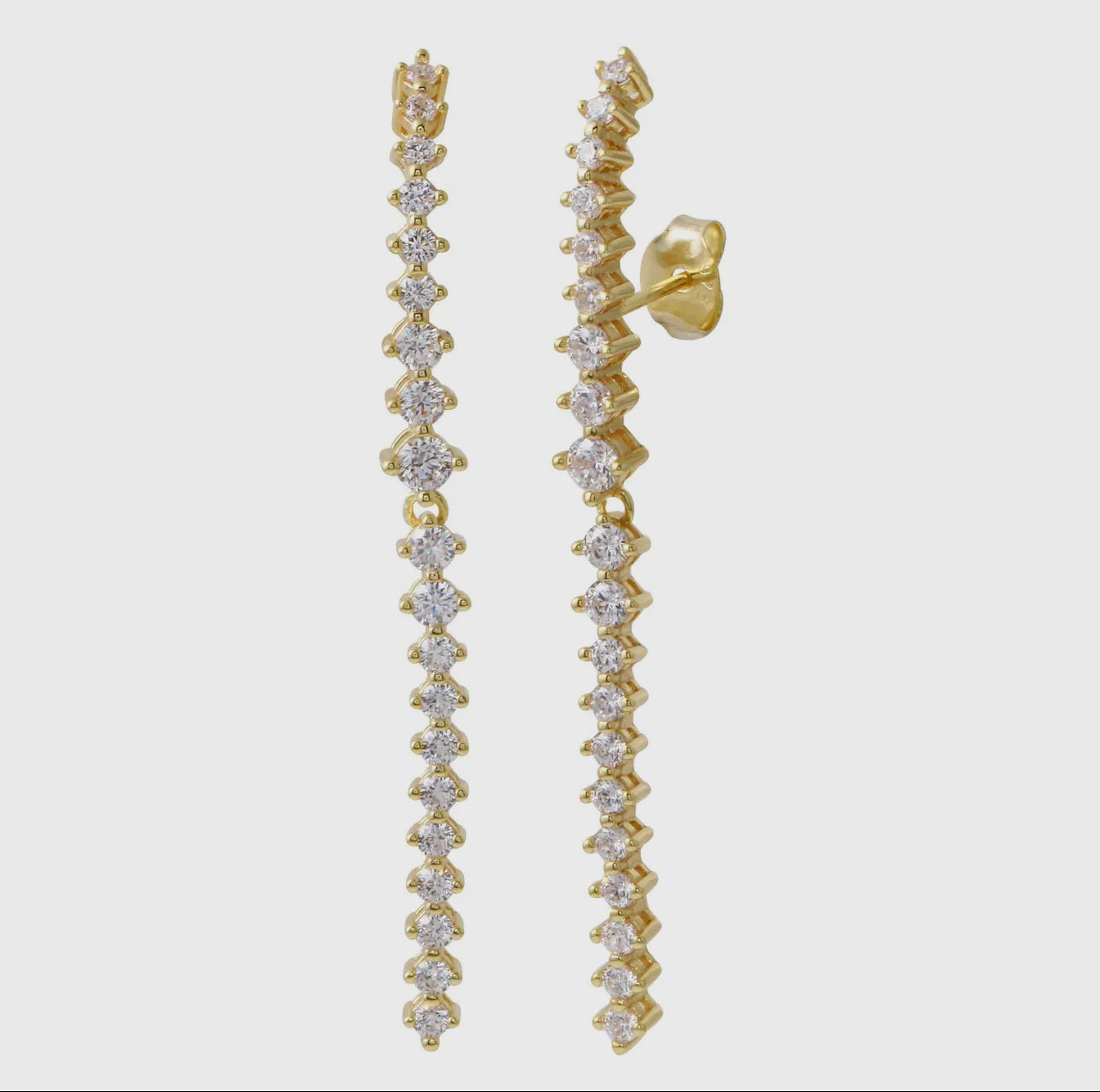 Graduated Diamond Drop Earring