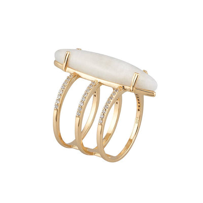 Moonstone Marquis Ring