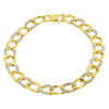 Chunky Crystal Link Chain Necklace gold