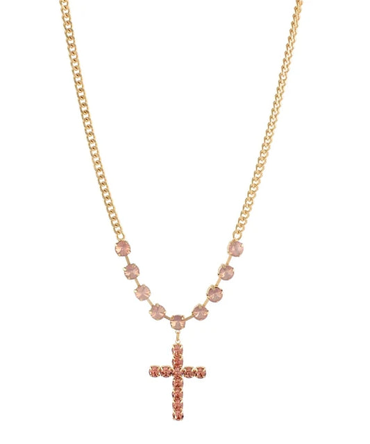 Praise Round Stone Necklace