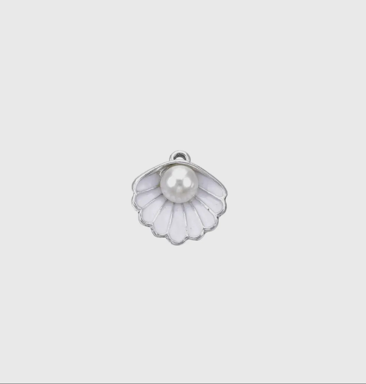 Silver Oyster Charm