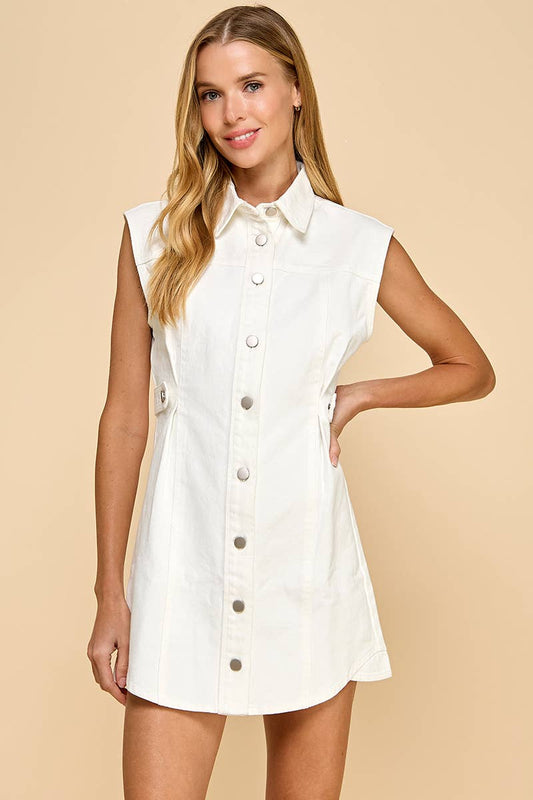 Summer Elegance Button Up Dress