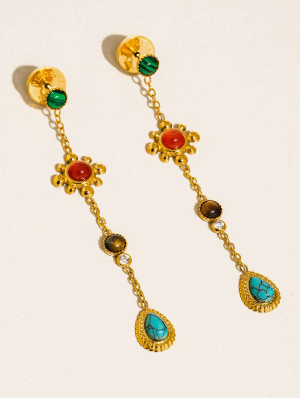 Bellevie Gemstone Drop Earrings