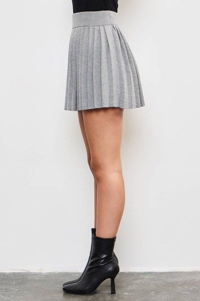 Pleated Knit Skirt