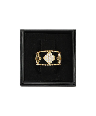 2 Row Clover Ring