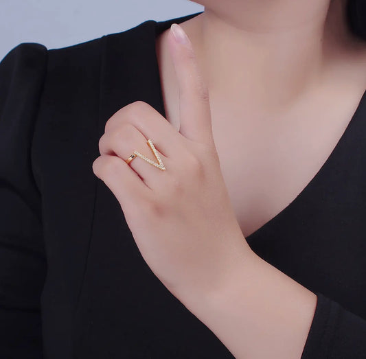 Chevron V Ring