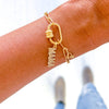 Gold Paperclip Bracelet