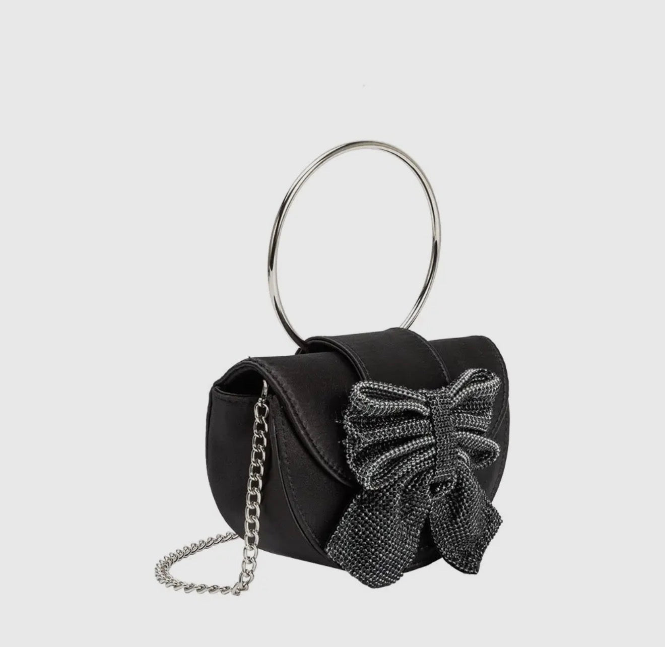 Sierra Satin Bow Handle Bag